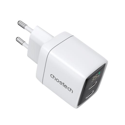 Choetech PD 35W Wall Charger Fast charger USB-C, White
