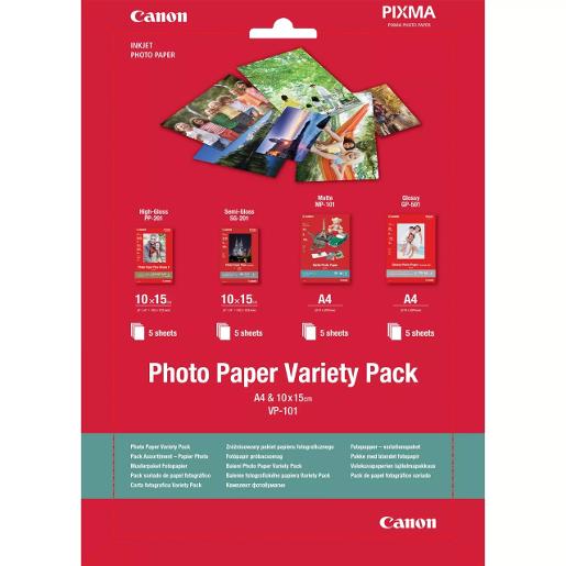 CANON VP 101 PHOTO PAPER VARIETY PACK 4*6 AND A4/20 0775B079AA