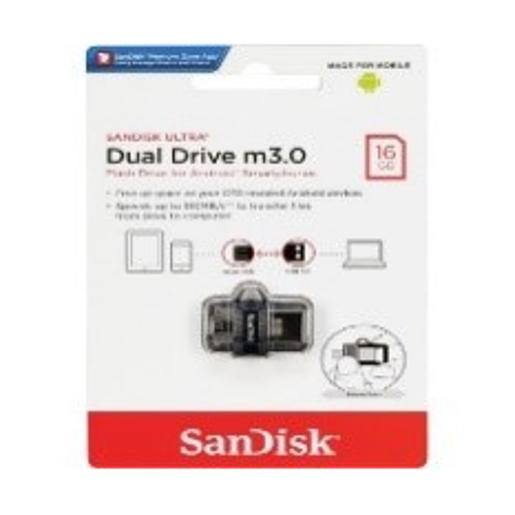 SanDisk Ultra 16GB Dual Drive m3.0 for Android Devices and Computers ,USB 3.0 OTG