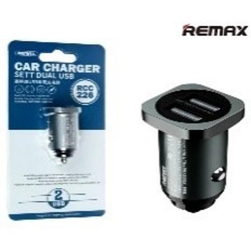 REMAX Car Charger Dual USB Output Fast Charging 2.4A Metallic In-car Charger for Smartphones