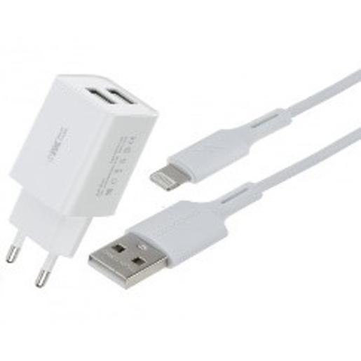WK Dual USB Charger For lightning  ,Charger , USB Phone Charger , Mobile Phone Charger , Sma