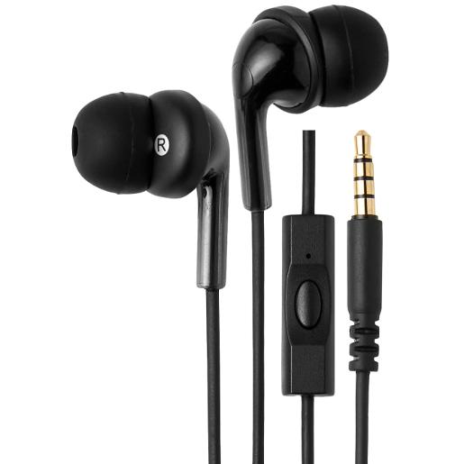 ELMCOE Basics In-Ear Wired Headphones Earbuds with Microphone