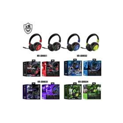 KR Gaming Headset with RGB Light,Inline volume control for simultaneous Chat &