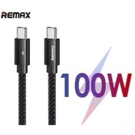 REMAX Colorado Series Braided USB 2.0 Cable USB-C male - USB-C male Black 1m