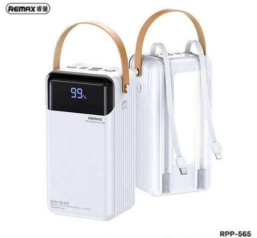 REMAX 60000mAh Built In Cable Camping Power Bank Large Capacity Powerbank Night Lamp Pawerb