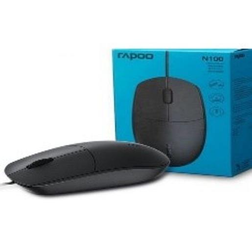 RAPOO N100 WIRED OPTICAL MOUSE | Color: Black | Type Of Accessories: MOUSE| Add. Info.: Ergonom