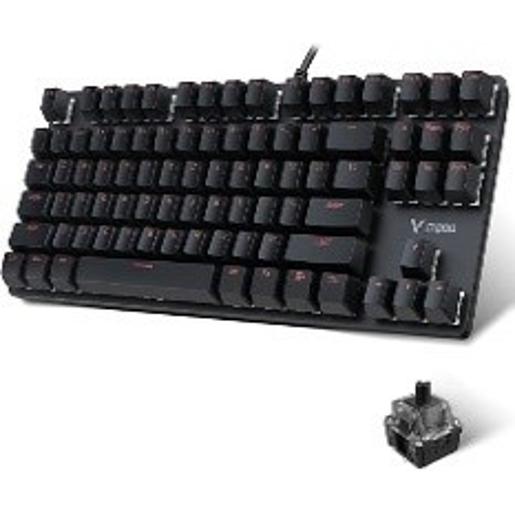 Mechanical Gaming Keyboard, RAPOO V500 Alloy Wired Keyboard with Black Switches for Game Player