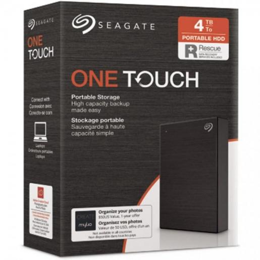 seagate One Touch 4TB Ext. HDD   2.5 Inch USB 3.0  for Mac and PC  with Rescue Service
