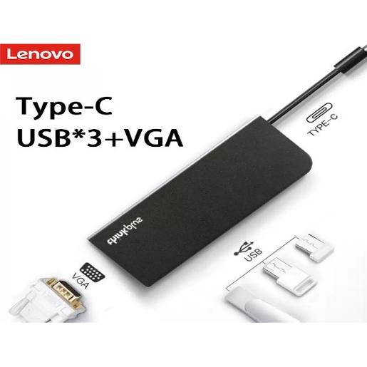 LENOVO USB Type-C Laptop Docking Station 4 in 1 USB-A 3.1 Gen1*3 +VGA