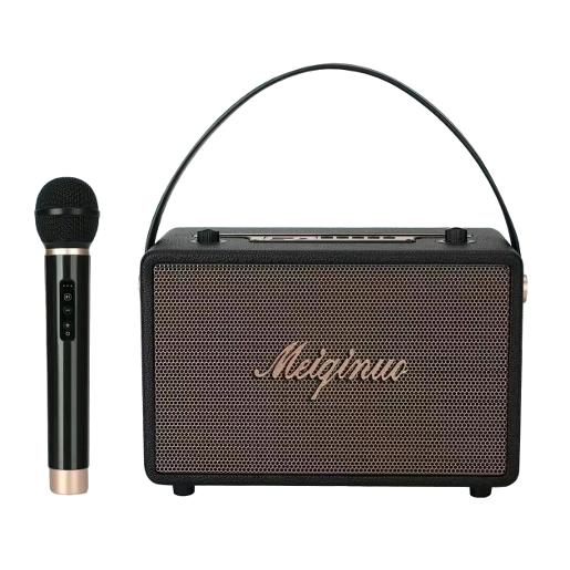 MEIQINUO Bluetooth Karaoke Speaker (With 2 Wireless Microphones)Battery:15000mAh