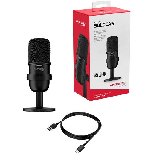 HYPERX SoloCast USB Condenser Gaming Microphone  for PC  PS4 PS5  and Mac
