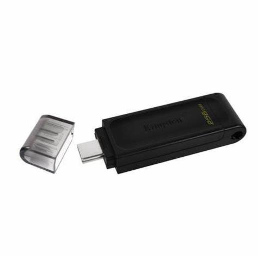 256GB/Kingston 256GB USB-C 3.2 Gen 1 DataTraveler 70