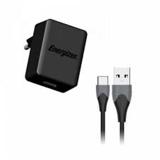 ENERGIZER AC1Q3EUUC23 QC3 USB-C ULTIMATE WALL CHARGER CABLE - BLACK