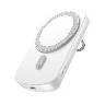 joyroom mini magnetic wireless power bank with ring holder 6000mah  white