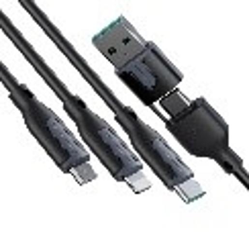 JOYROOM  USB+Type-C to 8 Pin+Type-C+Micro USB 3 in 2 Fast Charging Cable