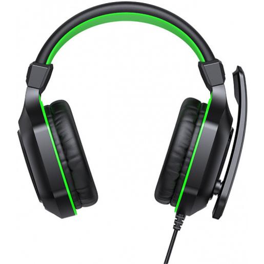 Joyroom Gaming wired headset 35mm mini jack   and microphone for players black ( green)