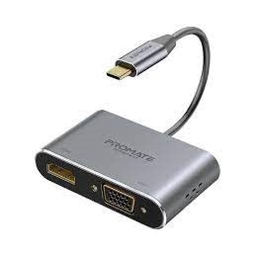 Promate MediaHub-C2 USB-C to VGA and HDMI Adapter,MacBook Pro/Air, iPad