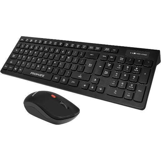 PROMATE proCombo-12 Sleek Profile Full Size Wireless Keyboard & Mouse  Long Battery Life