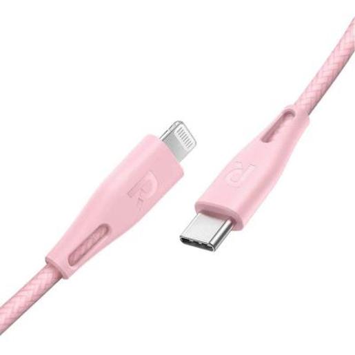 RAVPower RP-CB1017 Type-C to Lightning Cable 1.2m Nylon Color Braid Cable (Pink Color)