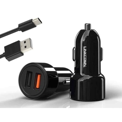 LINCOMN Dual USB Car Charger support 5V/24A 5V/3A 9V/2A 12V/15A 30W Max