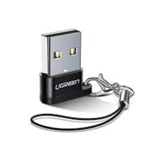 UGREEN USB A Male to USB-C Female Adapter (Black)-6957303855681