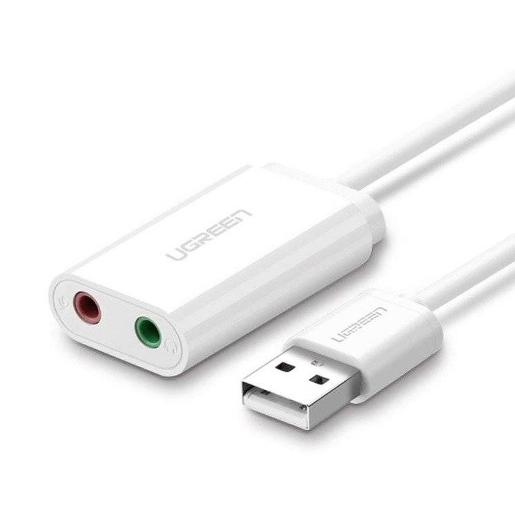 UGREEN USB 2.0 External Sound Adapter (White)-6957303831432