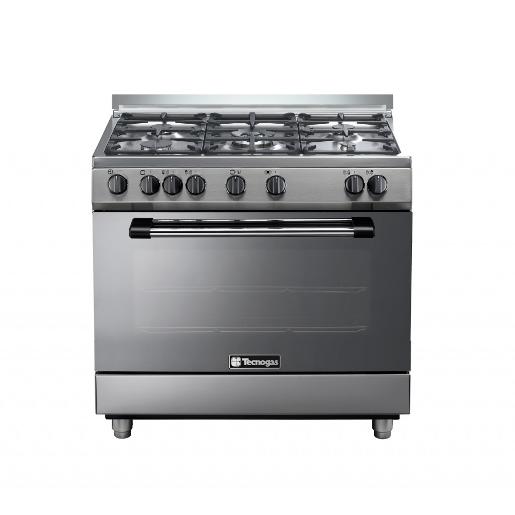 TECNOGAS Free stand cooker | Color silver | Safety (Full/Max) YES | No of Burners 5 |