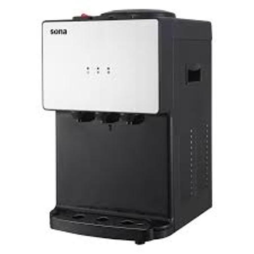 Sona, water dispenser,Table top, 3 Faucets, Black and stainless