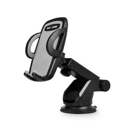 REXOM Mechanical Car Phone Holder Black Mechanical car holder with adjustable clamp arm and st