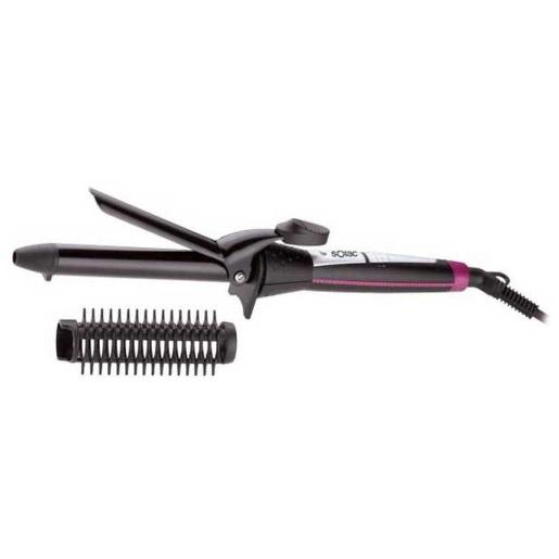 Solac Hair curling Iron black 180c / Ceramiccoated Iron /  extra volume accessory