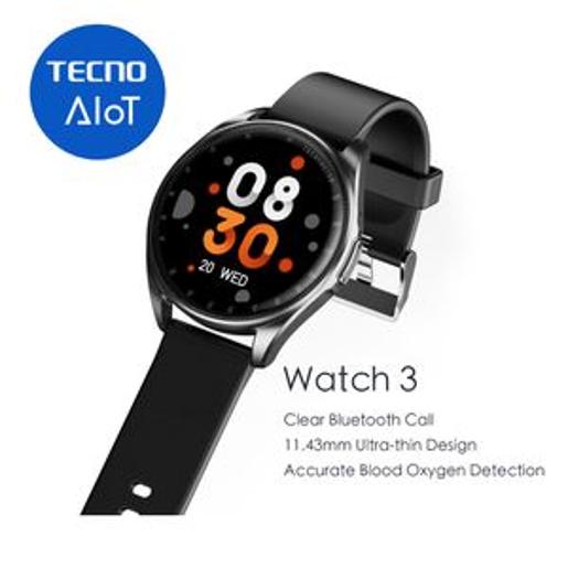TECNO WATCH 3 Clear Bluetooth Call | 1143mm Ultrathin Design | Accurate Blood Oxygen Detecti