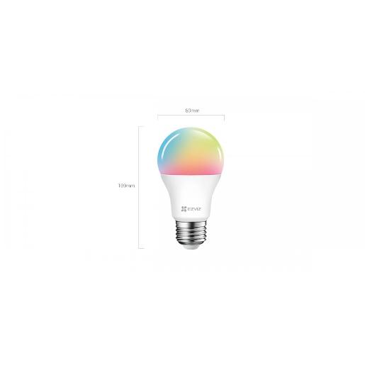 CS-HAL-LB1-LCAW(A-STD)(multicolour)/EzViz Dimmable Multi-Color Smart Light Bulb |Color : White | Watt : 8W