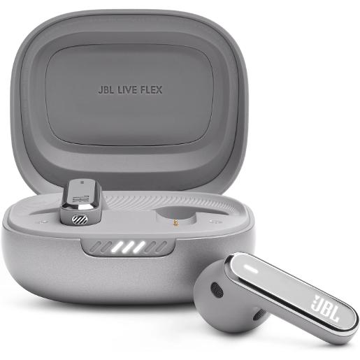 JBL Live Flex True Wireless Noise Cancelling Earbuds Silver - 6925281960840