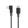 Anker C to Right Angle Lightning cable 3ft - Black