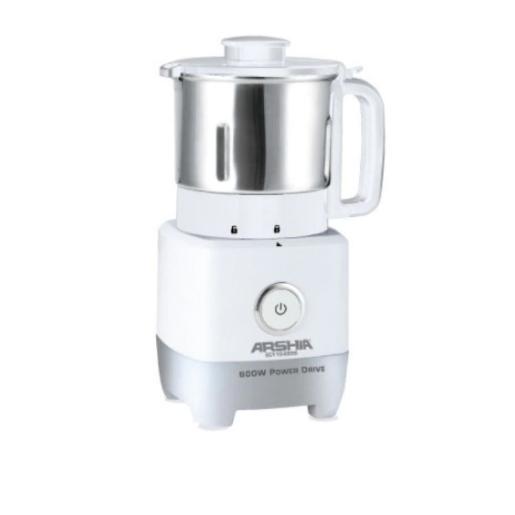 Arshia coffee grinder (w) 600watt | 500ml | 4 stanless blades | safty lid look | white color