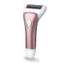Beurer Portable pedicure device pink, Two rollers, smooth and rough, It works to remove hard