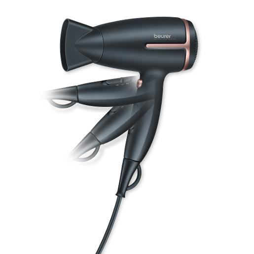 Beurer Travel Hair dryer black,1600 watt ,Foldable and travel hair dryer, light weight and t