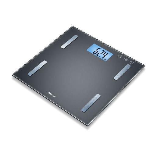 Beurer Diagonstic Bathroom Scale black, Body weight, fat, water, muscle percentage, bone ma